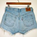 Levi's 501 Original Cutoff Denim High-Rise Short Ojai Slide Light Blue raw hem Photo 1