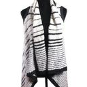 a.n.a . Women's Boho Chic Wool Blend Knit Open Duster Vest, Medium, Cream / Black Photo 0