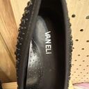 Vaneli Shoes Dressy Flats Bedeviled Beaded Like Brushed Material Black Sz 9M EUC Photo 2