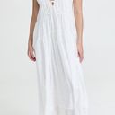 ASTR  the Label LIZBETH white gauze tie spaghetti strap plunge tiered maxi dress Photo 10