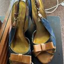 Guess Y2K  Denim & Leather Wedges Photo 1