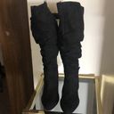 Comfortview black heeled knee high slouchy boots size 8 Photo 1