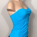 Anne cole  aqua blue tankini top. Small NWT Photo 2