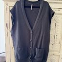 Free People NWOT  Oakleigh Vest in charcoal Photo 7