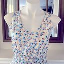 Something Navy  Maxi Dress, Floral Smocked Cotton Cream Multi, Size XS New w/Tag Photo 5