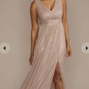 Oleg Cassini  Glitter Knit Tank A-Line Formal Bridesmaid Mother Of The Bride Gown Photo 2