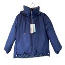 Hill House  reversible Edie puffer jacket floral navy size Large NWT Photo 6