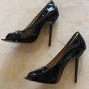 Lamb Black Patent Leather Stiletto Heels Photo 0