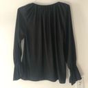 Ramy Brook  Long Sleeve Beaded Ruffle Tasseled Blouse in Black Size Medium Photo 9