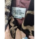 Oleg Cassini Vintage 80's  Brown Faux Fur Coat Animal Print Trim Size M NWT Photo 2