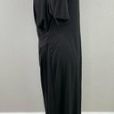 Karen Kane  Solid Black Faux Wrap V-Neck Short Sleeve Midi Dress Size XL Photo 9