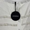 Storia  NWT White Lace Buttons Mini Babydoll Dress Women's Small Photo 4