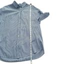 ZARA  Blue Short Sleeve Pinstripe Button Down Shirt Size XS Photo 4