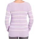 The Moon Design365 Striped Crew Neck Sweater Knit Violet Pullover Size L MSRP $108 Photo 2