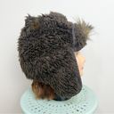 Hollister  Bear Faux Fur Trapper Winter Hat One Size Unisex in Dark Brown Photo 5