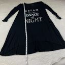 Decree  Glitter Sequined Dance All Night Sleep Shirt Womens XS Black 3/4‎ Sleeve Photo 6