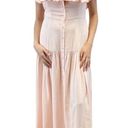 Yumi Kim NEW  Womens S Spring Fling Maxi Dress Cameo Pink Tiered Off Shoulder Photo 12