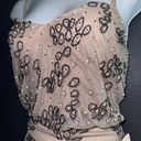 Adrianna Papell NEW w/ $300 Tags  Beige Beaded Formal Maxi Gown Small 6 Photo 6