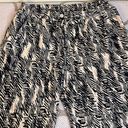 Apt. 9  Tan Black Print PaperBag Elastic Waist flowy high waisted cuffed pants Photo 14