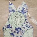 frankie's bikinis 💕💕 Poppy One Piece Swimsuit ~ Hawaiian Mist Crochet S NWT Photo 10