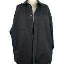 Good American  Black Denim Shacket Jacket Oversized Size 1/2 Minimalist GWS999P Photo 0