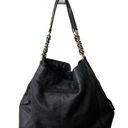 Coach  Madison Phoebe Black Leather Snakeskin Detail Chain Strap  Shoulde…bag Photo 0