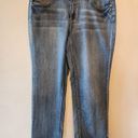 Earl Jean  Womens Jeans Straight Leg Blue Denim Stone Wash Jeweled Plus 16W Photo 0