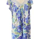 Oscar de la Renta Short sleeve floral Satin and lace nightgown by  Size large Photo 7