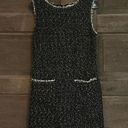 Max Studio  London Size Small sleeveless mini dress tweed black white Photo 0