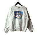 Hanes Las Vegas Crewneck Sweatshirt Vintage 90s White Medium M Photo 1