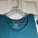 Xersion  Teal Scoop Neck Sleeveless Ruched Side Quick-Dri Tank XL Photo 3