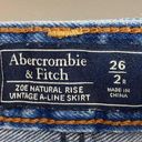 Abercrombie & Fitch  Zoe Natural Rise Vintage A-Line jean skirt Photo 4