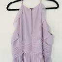 Donna Morgan New  Skye Ruffles Cutaway Halter Pink Gown Women's Size 18 Photo 9