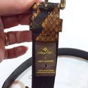 Patricia Nash  Vietri Leather Belt Python Print Sz Lg New Brown/Orange & Black Photo 3