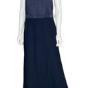 After Six  Halter Neck Charmeuse & Crepe Gown Midnight Women’s Sz 14R Photo 1