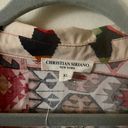 Christian Sirianio Nwot Christian Siriano Aztec Print Short Sleeve Button Top Size XL Photo 6