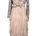 Gypsy Tulle Tiered Maxi Skirt Pink Medium  Boho Fairy Disco Cowgirl Full NEW Photo 2