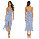 Majorelle  Quincy Midi Dress in Blue Ditsy Photo 1