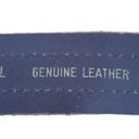 Amanda Smith  Distressed Double Stitch Genuine Leather Belt Italy Photo 3