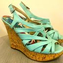 X-Appeal Teal Wedges Size 6.5 Photo 0