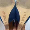 Charles by Charles David  Navy Blue Wedge Dark Academia Wedding Pointed Toe Heels Photo 8