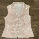 Dress Barn Collection Sleeveless Button Down Blouse Crystal Buttons Pink 10 Photo 6