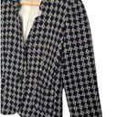 Banana Republic  Womens 4 Tweed Blazer One Button Career Classic Lined Navy Blue Photo 7