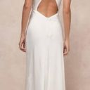 Lulus NWOT  Effortlessly Sensational White Satin Backless Maxi Dress Photo 2