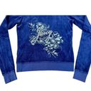 Juicy Couture Y2K Vintage  Tracksuit Set Velvet Velour Rhinestone Blue Sz M NEW Photo 5