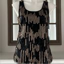 Romeo + Juliet Couture Romeo & Juliet Black Tank Top! w/Gold Sequins Size L Photo 4