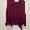 Habitual  maroon drapey layered blouse Photo 2