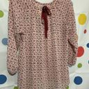 Matilda Jane  Semi Sheer 3/4 Sleeve Peasant Blouse Size Large 🍑🍓 Photo 12