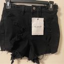 Aphrodite New AP Blue By  Black Distressed Jean Cutoff Shorts Womens Size Small Photo 0