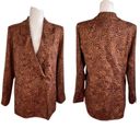 INC  International Concepts Cheetah Double Breasted Blazer Sz M Mob Wife Photo 2